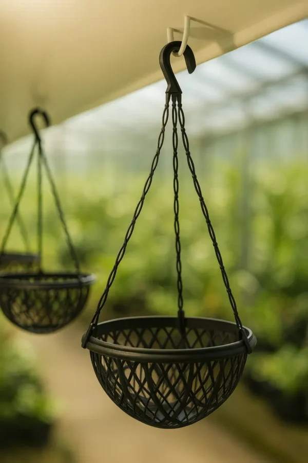 Set of 10 – Hanging Orchid Pot (with Hanging Threads & Hook) - Image 3