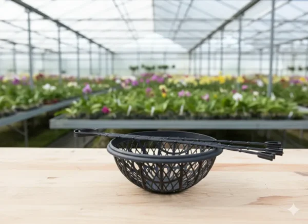 Set of 10 – Hanging Orchid Pot (with Hanging Threads & Hook) - Image 2