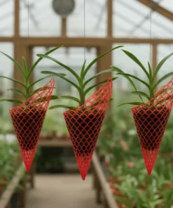 Set of 10 Cone Net Planter(RED)