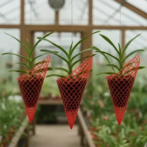 Set of 10 Cone Net Planter(RED)