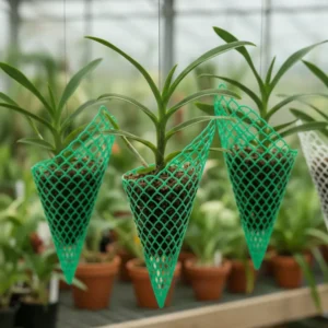Set of 10 Cone Net Planter(GREEN)