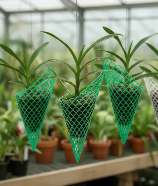 Set of 10 Cone Net Planter(GREEN)