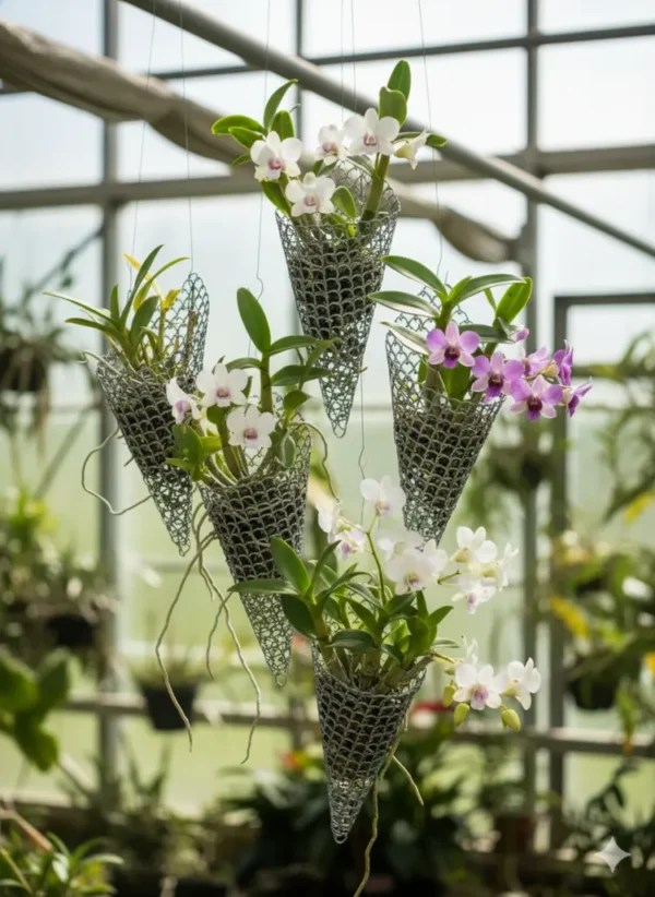 Set of 10 Cone Net Planter (GREY)