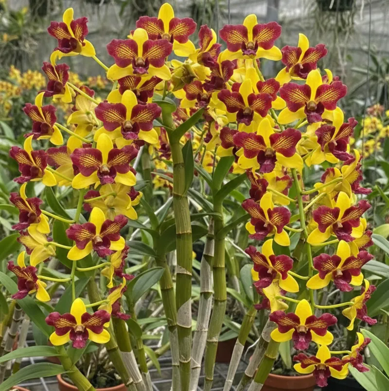 Yellow Three Lips Ready To Flower Size Dendrobium Orchid
