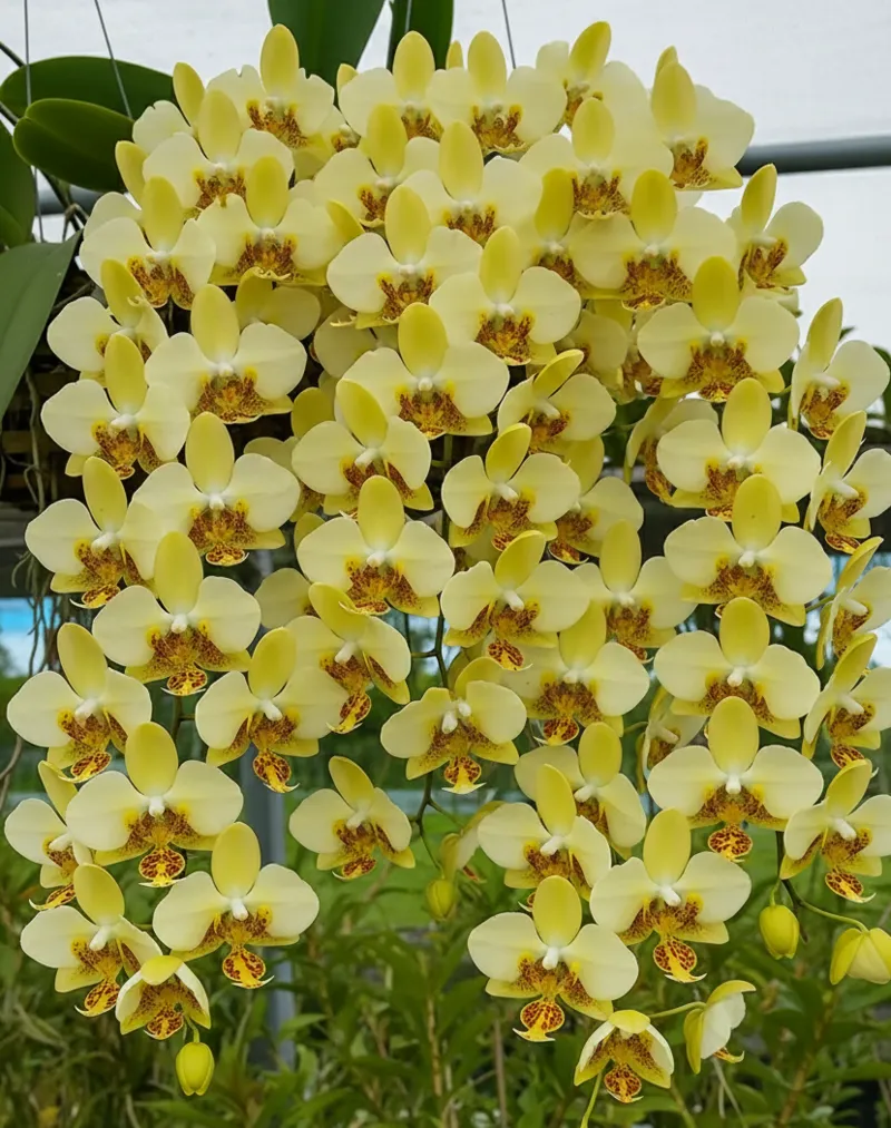 Phalaenopsis stuartiana var. nobilis 'Yellow Strain'